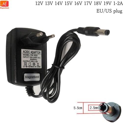 12V 13V 14V 15V 16V 17V 18V 19V 1-2A AC DC Adaptor 12V TO 19V Power Adapter Supply Charger 5.5*2.5/2.1mm