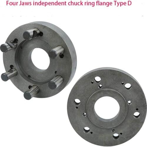 4 Jaws Type D Ring Flange Of Four Jaws Chuck For CNC Machine K72 200-C5 200-C6 250-C6 250-C8 320-C6 Flange Transition Plate