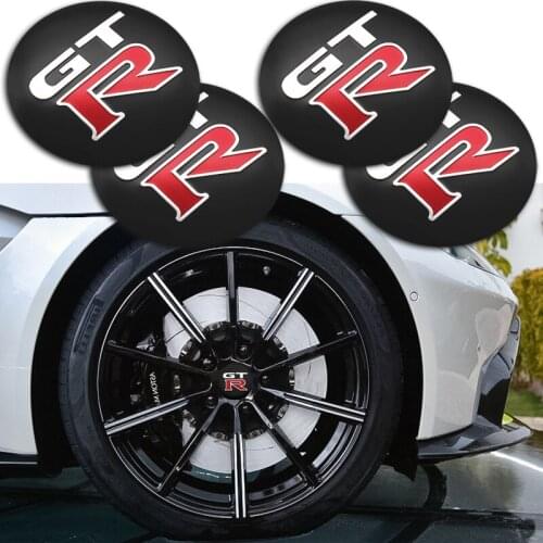 4pcs 56mm GTR Car Hub Cover Sticker Decals Car-stying For Nissan NISMO Racing Motorsport Decor Auto Decoration Accessories