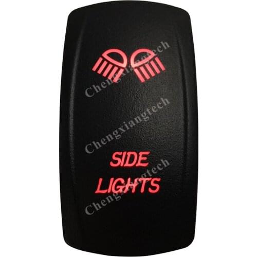 Red Led Car Boat Dashboard Light Rocker Toggle Switch Side Lights 5P ON OFF SPST for Carling ARB Narva 4x4 Style