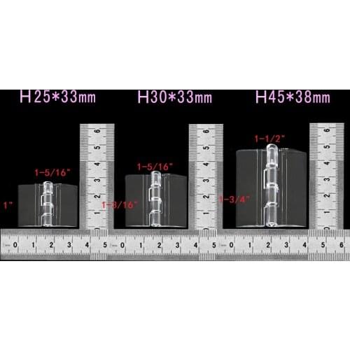 50PCS/Lot 6Sizes Transparent Durable Plexiglass Hinges Clear Acrylic Folding Hinges