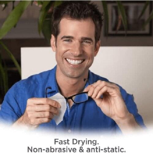 50PCS/pack Clear View Anti-Fog Wet Tissue Cleaning Wipes Great for Eyeglasses Disposable C1