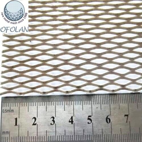 Diamond Hole 6.0mm*12mm Titanium Expanded Filter Mesh For Battery Electrode(Gr1 In Stock) Factory Direct Sales 10cm*20cm