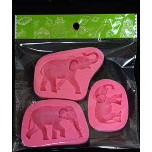 Aouke Elephant a silicone mold DIY fondant cake mold jelly dry Pez mold baking utensils