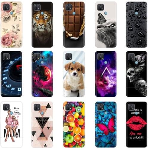 For OPPO A15 2020 CPH2185 Case Fashion Flower Soft Phone Cover For OPPO A15 A 15 6.52'' Protective Cover CPH2185 oppoa15 Cases