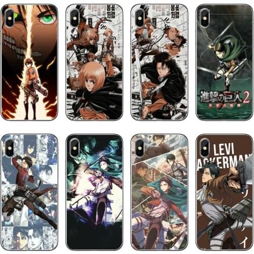 Silicone Case Coque For Xiaomi Mi 9 8 SE Pro A2 Lite 6X 5 4 A3 A1 Note Max Mix 2 3 Pocophone F1 Cover Attack on Titan Levi Rival