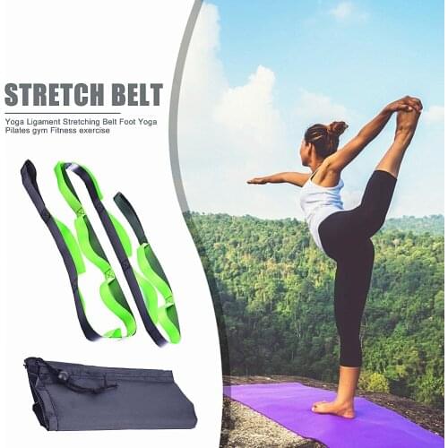 Gym Fitness Yoga Pilates 12 Hole Women Stretch Strap Belt Physical Training Resistance Belt Body Building Resistance Belt