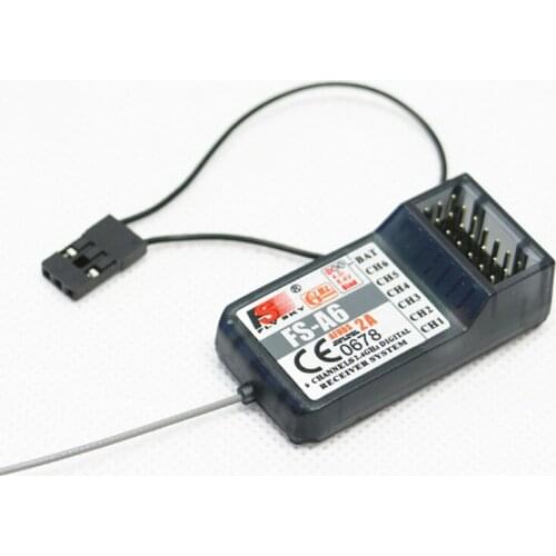 FlySky FS-A6 2.4G 6-Channels Receiver PWM Digital Mini Receiver For RC Fixed Wing / Glider / Rc Helicopter Spare Parts