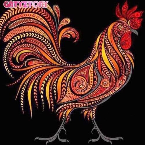 GATYZTORY Cock DIY Diamond Painting Full Square/Round Stones Home Decoration Animals Diamond Embroidery Mosaic Picture