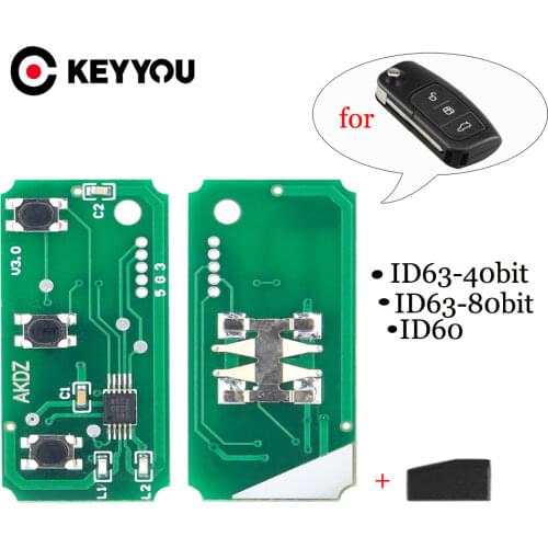 KEYYOU 10PCS/LOT 433MHZ Car Remote Key Electronic Circuit Board for Ford Fusion Focus Mondeo Fiesta Galaxy Auto Control