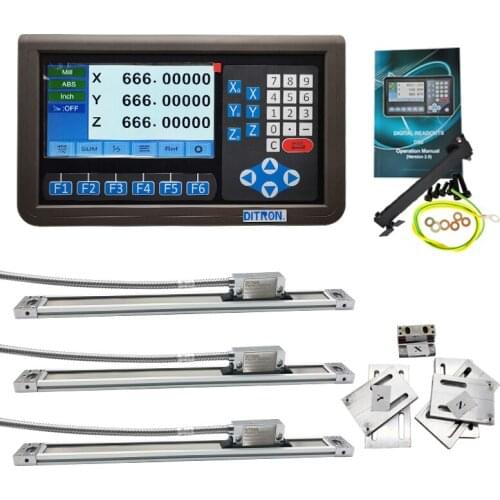 Ditron D80M Metal House Digital Readout LCD DRO 2 Axis 3 Axis Magnetic Scale IP67 5um 1um for Milling Machine