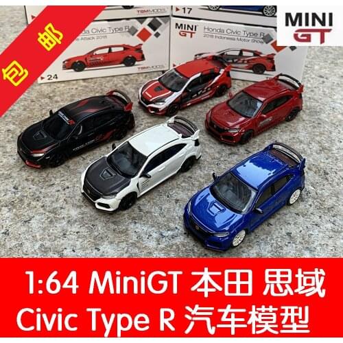MINI GT 1:64 Honda Civic Type Collection Metal Die-cast Simulation Model Cars Toys