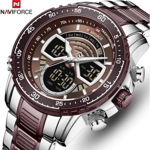 NAVIFORCE Watches Men Top Luxury Brand Sports Quartz Men’s Watch Waterproof Stainless Chronograph Male Clock Relogio Masculino