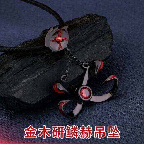 Anime Tokyo Ghoul Ken Kaneki Battleframe Pendant Necklace 925 Sterling Silver Props Fashion Jewelry Cosplay costumes Gift