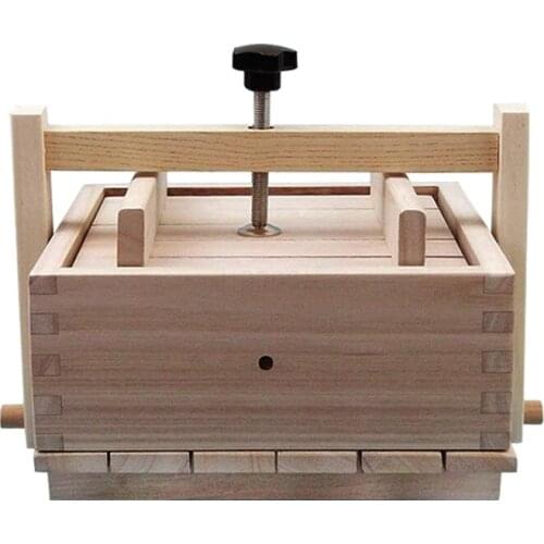 Durable Wooden Portable Practical Tofu Press Mold Tofu Making Mold Tofu Stamper for Restaurant