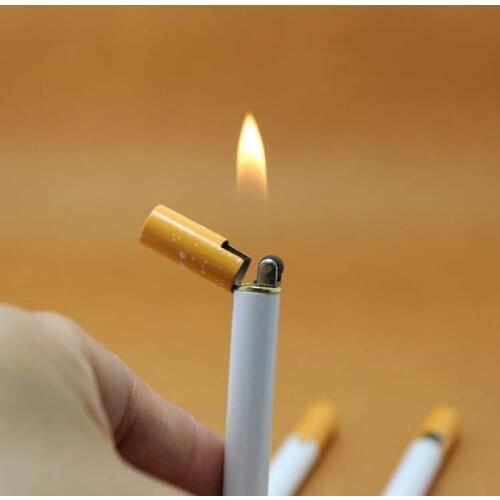 Straight mini fine incense lighter creative grinding wheel open flame lighter