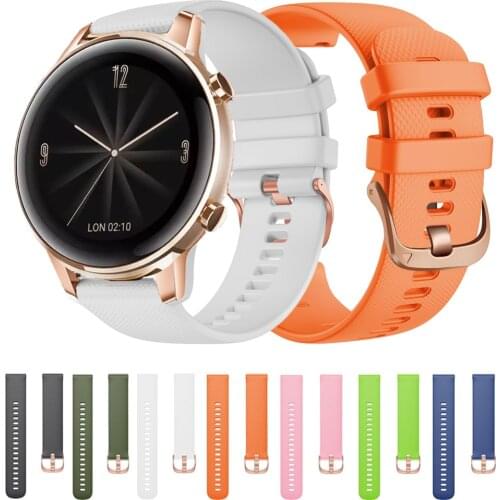 18 20 22mm Sport Silicone Strap For Huawei Watch GT2 GT 2 46 42mm Wrist Band for HONOR Magic Watch 2 46 42mm B5 Bracelet Correa