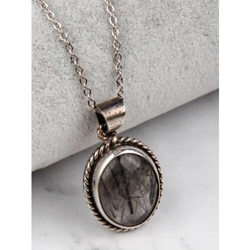 Rutile Quartz 925 Sterling Silver Necklace