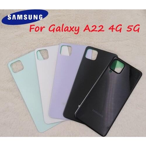 Samsung Galaxy A22 4G 5G Plastic Back Battery Cover Rear Door Housing Panel Case For Galaxy A225 A226 Replacement Parts&Stickers