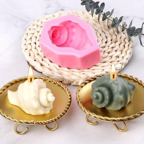 New Sea Snail Conch Silicone Candle Mold Aromatherapy Diy Handmade Candle Material Mold Holder Candle Making Supplies Soap Mould