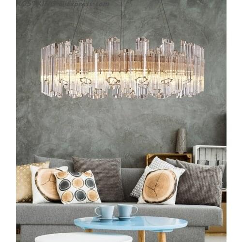 Nordic post-modern chandelier glass restaurant personality creative bedroom crystal lamp light luxury living room simple hanging