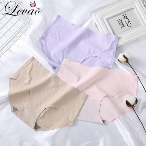 LEVAO Seamless Panties for Women Sexy Lingerie Womens Underwear Invisible Briefs Soft Pants Cotton Crotch Underpants