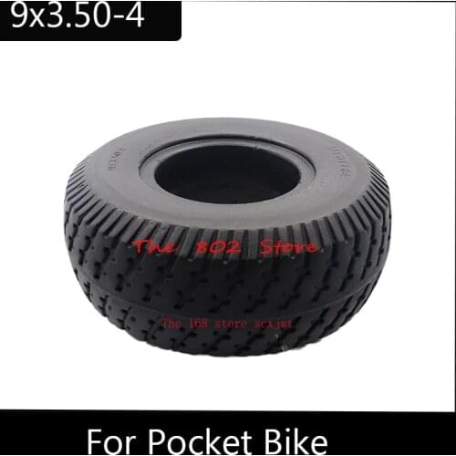 9x3.50-4 Solid Tire 9'' Wheel Non-inflated Tire for Turf Rider Tread Lawnmower Golf Go Cart Pocket Bike Mobility Scooter