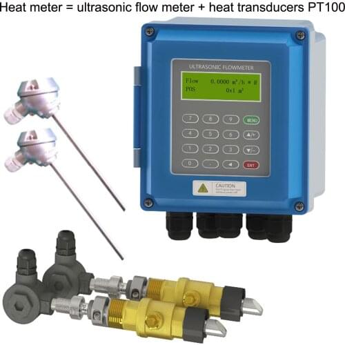 Wall mounted ultrasonic flow meter Heat Meter TUF-2000B Ultrasonic water meter DN50-6000mm high temperature transducer