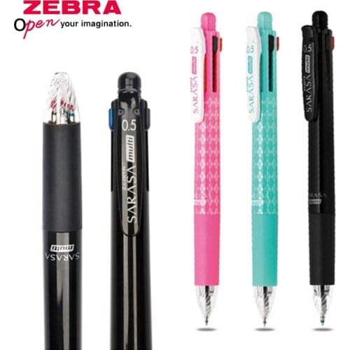Japan ZEBRA J4SA11 Multi-Purpose Pen 4Color Gel Pen +1 Mechanical Pencils 0.5mm Student Smooth 5 in 1 Gel Pen