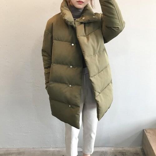 Women Cream Green Black Oversize Coat Long Thick New Style Winter Long Sleeve Buttons Pockets Fashion Lady Warm Coat