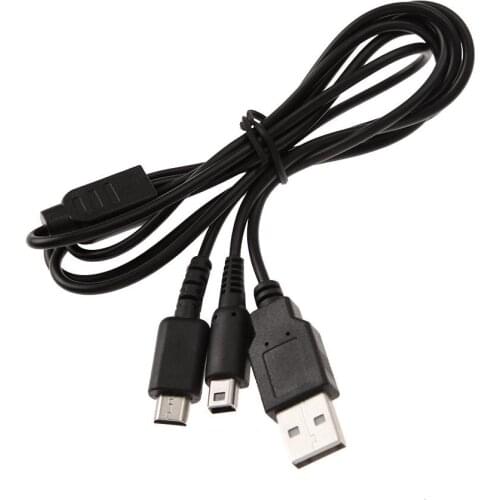1.2m USB Data Charging Cable Charger Dual Connection Wire Cord for Nintendo NDSI 3DS NDSL