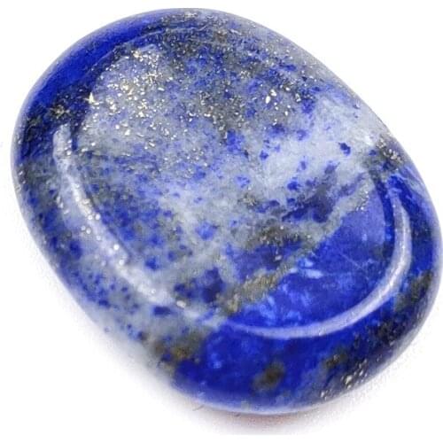 1pc Natural Chakra Massage Oval Concave Lapis Thumb Handles Face Beauty Shujin Scraped Reiki Healing Meditation Palm Stone