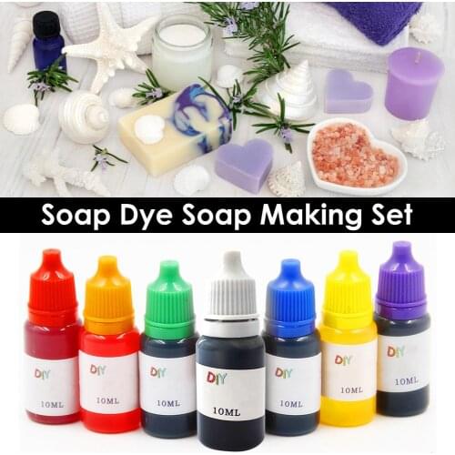 1pcs Liquid Pigment DIY Manual Soap Colorant Tool Kit 6ml/bottle Handmade Bath Dyes For Soap Making Coloring 10ml