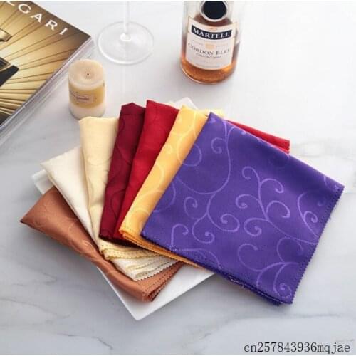 100pcs Damask Table Napkin Jacquard Cloth Napkins for Table Decor Home Decoration