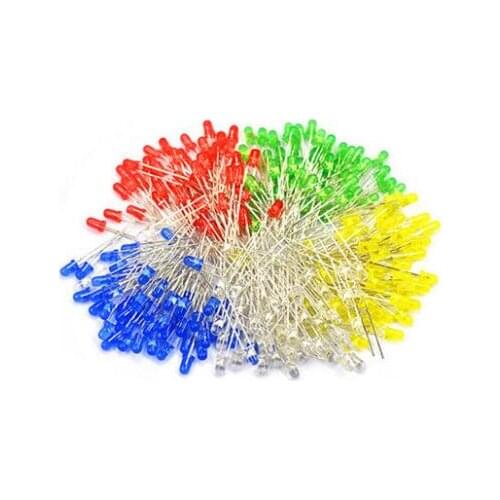 100PCS F3 F5 DIP LED Green Red Yellow Purple Blue Warm White Orange Super bright 5MM 3MM High quality bead light emitting diode