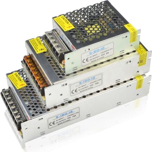 1.25A 2A 3.2A 5A 8.5A 10A 12.5A 15A 20A 30A Switch Power Supply Adapter AC100V-240V to DC12V For LED Strip Lighting Transformer