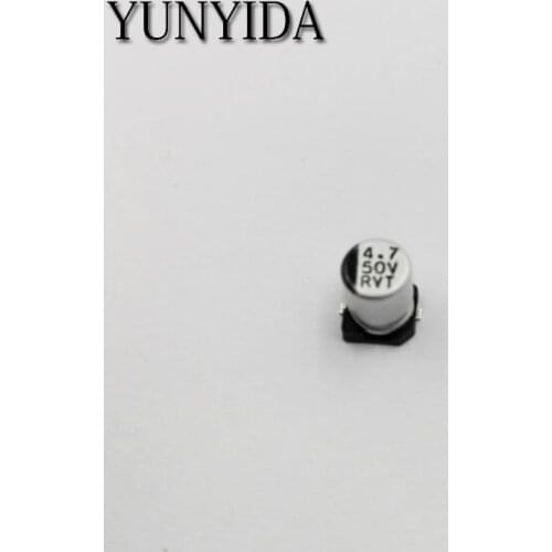 Free Shipping 20pcs 50V 4.7UF 4*5.4mm SMD Aluminum Electrolytic Capacitor