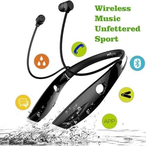 ZEALOT H1 Wireless Sport Headphones Waterproof Foldable Portable Blue tooth Headset With Microphone Neck Wear Stereo Earphone