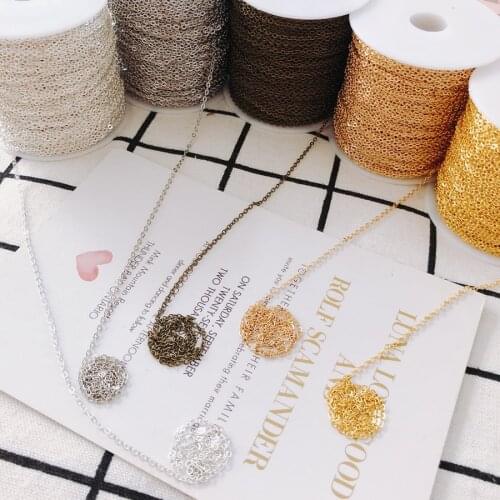 6m Chain Single 1.5*2mm DIY handmade jewelry accessories material Pendant Earring Accessories earings fashion jewelry handmade