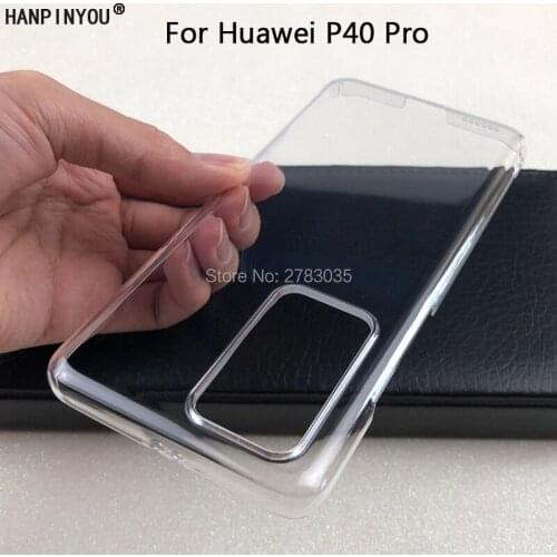 For Huawei P40 Pro ELS-NX9 N04 6.58" Glossy Snap Phone Case Crystal Invisible Hard PC Full Cover Clear Camera Protect Back Shell
