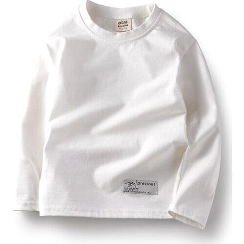 Childrens Clothing Boys T-shirts Kids Clothes 100% Cotton O-neck Casual 2021 Autumn & Spring Kids tops tees girls wear