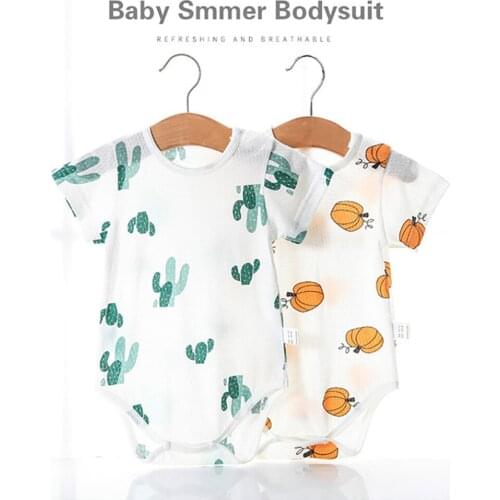 Baby Summer Bodysuit Minibabies Short Home Costume Toddler Newborn Rompers Cotton Infant One-pieces Jumpsuit Boys Girls Outfits