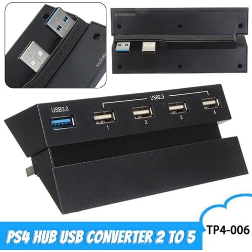 For PS4 Gaming Console 1pc High Quality 5-Ports USB Hub Extender Portable Durable USB3.0 Expansion Adapter Pohiks