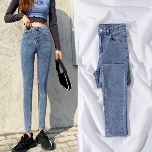 Jeans Female Denim Pants Black Blue Color Womens Jeans Woman Donna Stretch Bottoms Skinny Pants For Women Trousers Plus Size