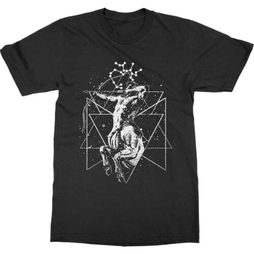 Sagittarius T-Shirt Horoscope Astrology Sign Constellation Birthday Gift Summer Cotton O-Neck Short Sleeve T Shirt Size S-3XL