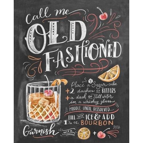 JMINE Div 5D Blackboard Chalkboard Glass Ice Orange Full Diamond Painting cross stitch kits art Scenic 3D paint by diamonds