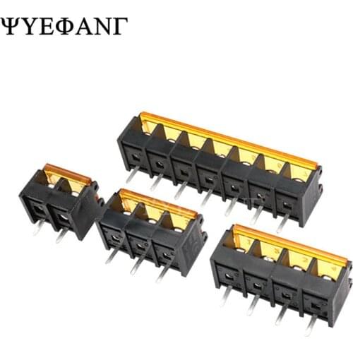 2Pcs HB-9500 Fence Type Terminal Block with Big 9.5MM HB-2P/3P/4P/5P/6P/7P/8P with Cover PCB Mount