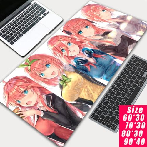 Nakano nino anime sexy kawaii big game mouse pad cushion antiskid locking edge of computer keyboard mouse pad