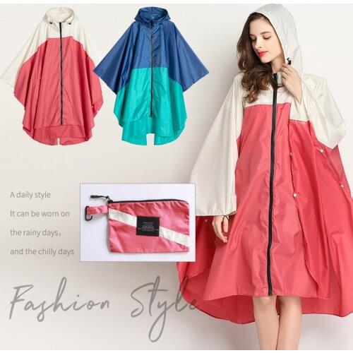 Fashion Rain Cover Long Raincoat Women Waterproof Rain Coat Tourism Outdoor Hiking Poncho Raincoat Rain Suit