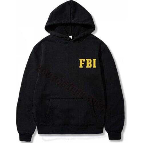 FBI Mens Army Hoodies Academy Quantico VA Police United States Department Of Justice Mens US Women Sweatshirt Hoody Top